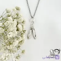 گردنبند نقره آویز کفش باله با عیار 925 کد 22309