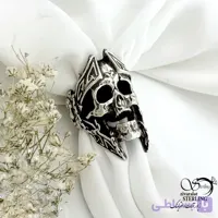 انگشتر مردانه نقره کله اسکلت 925عیار ایتالیا کد 21402