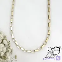 زنجیر استیل مربعی(دیپلمات) مردانه 60 سانتی کد 22278