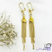 گوشواره آویز طرح طلا کد 21114