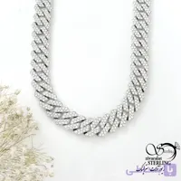 گردنبند چین فول نگین (کارتیر سفید) کد 22133