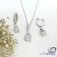 نیمست نقره طرح گل و امرال نگین دار 925 عیار کد 21578