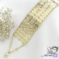 دستبند پولکی طرح طلا با روکش آب طلا کد 22128