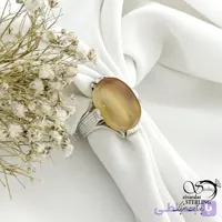 انگشتر نقره رکاب چهارچنگ عقیق تراش دار دست ساز کد 22061