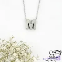 گردنبند استیل حرف M کد 21094