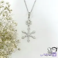 گردنبند نقره ایتالیا آویز گوله برفی کد 21344