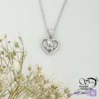 گردنبند قلب نقره طرح فانتزی کد 22003