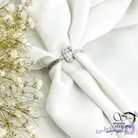 انگشتر طرح امرال ظریف با نقره ایتالیا کد 21306