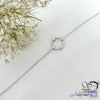 دستبند نقره حلقه قلبی با عیار925 کد 21269