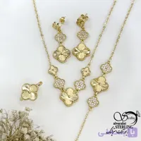 سرویس طرح طلا مدل ونکلیف نگین دار کد 22147