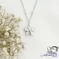 گردنبند گل نقره ساخت ایتالیا کد 22009
