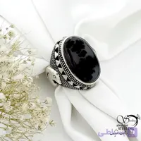 انگشتر نقره طرح رکاب کبوتری با سنگ عقیق شجر کد 21456