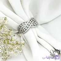 انگشتر جواهری نقره 925 عیار طرح ضرب در کد 21286