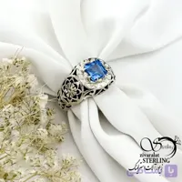انگشتر نقره 925 عیار سنگ توپاز کد 21877