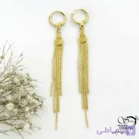 گوشواره مشابه طلا آویز ریش دار کد 21115
