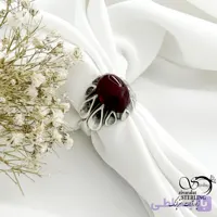 انگشتر نقره عقیق قرمز رکاب اشکی کد 22062