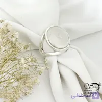 انگشتر نقره 925 عیار سنگ درنجف یخی کد 22049