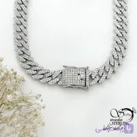 چین (گردنبند) فول نگین سفید کد 22135
