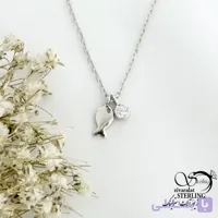 گردنبند نقره ظریف با آویز ماهی کد 22005