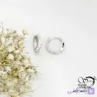 گوشواره حلقه ای 13 میل با نقره 925 عیار کد 22103