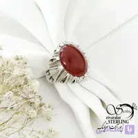انگشتر عقیق نقره مردانه رکاب اشکی کد 21860
