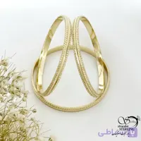 النگو نقطه کوب طرح طلا (بچه گانه) 3میل طلاروس کد 21825