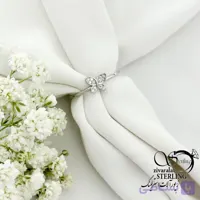 انگشتر پروانه ای ظریف با نقره ایتالیا کد 22225