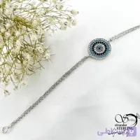 دستبند چشم نظر نقره ایتالیایی کد 21326