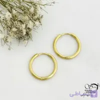 گوشواره حلقه ای طلایی برند استیل کد 21121