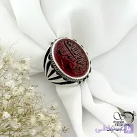 انگشتر نقره سنگ عقیق ذکر دار کد 21449