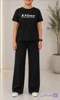 ست تیشرت و شلوار نیم بگ زنانه