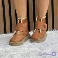 نیم بوت زنانه ساقدار چسبی مدل آگ UGG