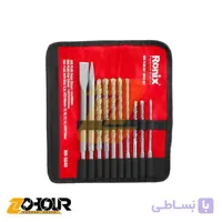 ست مته و قلم چهار شیار 10 عددی رونیکس مدل Ronix RH-5048