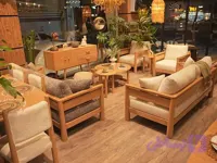 مبل مینیمال راحتی ژنرال 8 نفره چوب راش