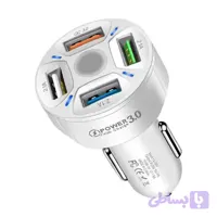شارژر فندکی 30 وات چهار پورت مدل BK-360