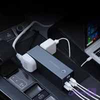 مبدل برق اینورتر و فندکی خودرو 300 وات پاورولوجی مدل PWCUQC038