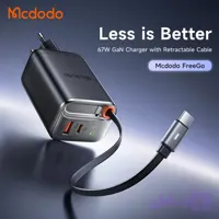 شارژر دیواری 67 وات مک دودو مدل CH-4100 به همراه کابل متصل به بدنه USB-C
