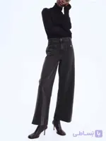 شلوار جین واید ذغالی H&M سایز ۴۸