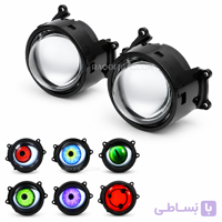 لنز چراغ جلو تزئینی خودرو طرح چشم 6 حالته ریموت دار