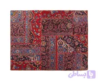 فرش دستباف پچ ورک مستطیلی 1.5 متری | فرش دستبافت تکه‌دوزی اصل ایرانی