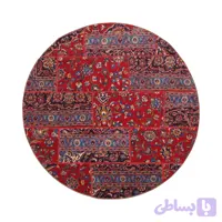 فرش تکه‌دوزی قرمز سنتی ایرانی