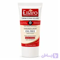 کرم ضد آفتاب رنگی بژ طبیعی SPF50 مناسب پوست چرب الارو 50 میل Ellaro (اصل)