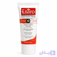 کرم ضد آفتاب بی‌رنگ SPF50 مناسب انواع پوست الارو 50 میل Ellaro (اصل)
