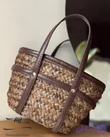 کیف حصیری مینی قهوه ای