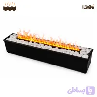 شومینه تبخیری مخزن استیل با بستر سنگ