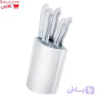 سرویس چاقوی آشپزخانه 5 پارچه هپی کیچن مدل Stone Knife به همراه استند