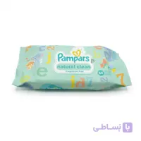دستمال مرطوب کودک پامپرز مدل Natural Clean بسته ۶۴ عددی