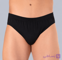 شورت مردانه اسلیپ کمر کش لیفه ای ساده نخ پنبه مشکی | نیکو تن پوش