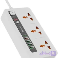چند راهی برق پرودو مدل PD-FWCH013با 4پورتUSB وType-C