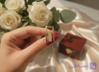 انگشتر زنانه ژوپینگ مدل مستطیلی نگین دار طلایی ،ضد حساسیت ورنگ ثابت کد R103